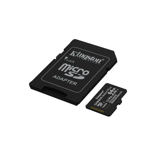 Kingston Technology 64GB microSDXC Canvas Select Plus Gen3 100MB/s A1 kaart + adapter - Image 2