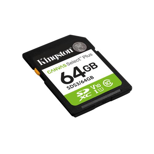 Kingston Technology 64GB SDXC Canvas Select Plus Gen3 100MB/s C10 UHS-I U1 V10 - Image 2