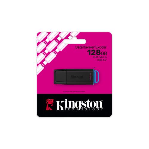 Kingston Technology DataTraveler 128GB Portable USB 3.2 Gen 1 Exodia Black/Blue - Image 4