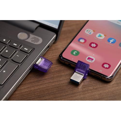 Kingston Technology DataTraveler 256GB microDuo 3C 200 MB/s dubbele USB-A + USB-C - Image 2