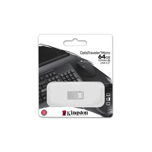Kingston Technology DataTraveler 64GB Micro 200MB/s Metal USB 3.2 Gen 1 - Image 4