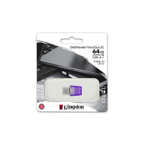 Kingston Technology DataTraveler 64GB microDuo 3C 200 MB/s dubbele USB-A + USB-C - Image 6