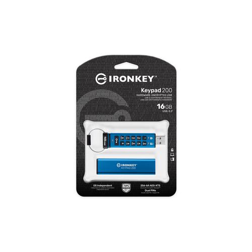 Kingston Technology IronKey 16GB Keypad 200, FIPS 140-3 Lvl 3 AES-256 versleuteld - Image 3