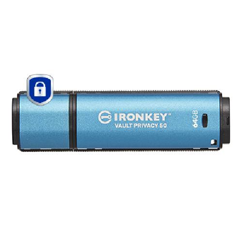 Kingston Technology IronKey 64GB Vault Privacy 50 AES-256 versleuteling, FIPS 197 - Image 1