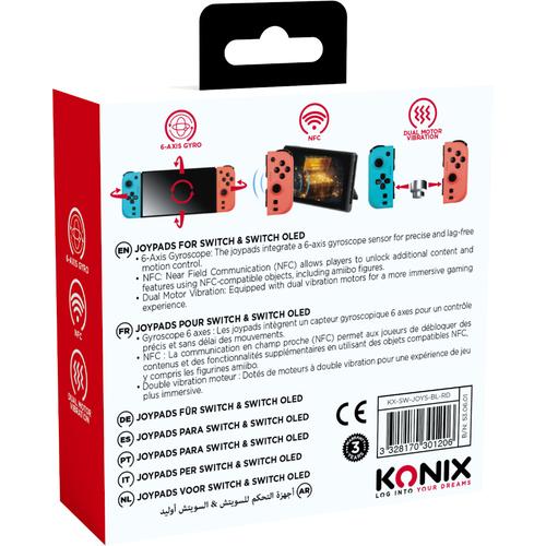 Konix 61889000053 game controller Blauw, Rood Bluetooth Gamepad Analoog Nintendo Switch, Nintendo Switch OLED - Image 2
