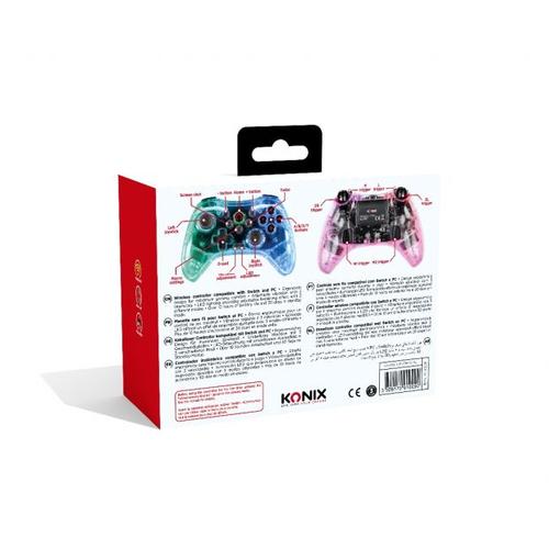 Konix Crystal Transparant USB Gamepad Analoog/digitaal Nintendo Switch, PC - Image 6