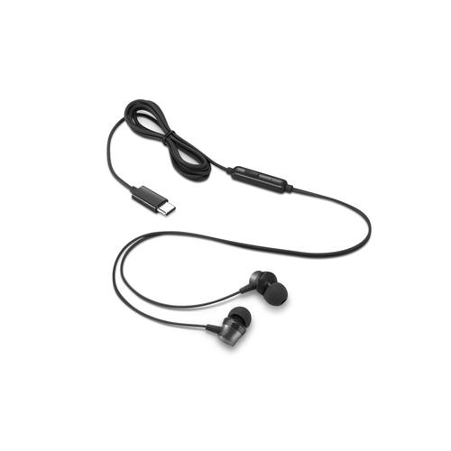Lenovo 4XD1J77351 hoofdtelefoon/headset Bedraad In-ear Kantoor/callcenter USB Type-C Zwart - Image 2