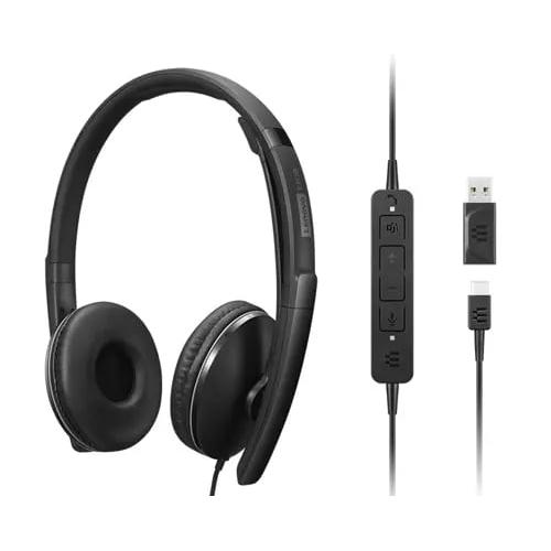 Lenovo 4XD1M45627 hoofdtelefoon/headset Bedraad Hoofdband USB Type-C Zwart - Image 1