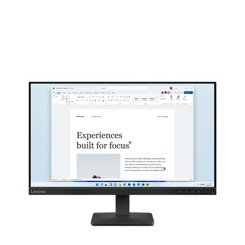 Lenovo L24-4e computer monitor 60,5 cm (23.8") 1920 x 1080 Pixels Full HD LCD Zwart - Image 1