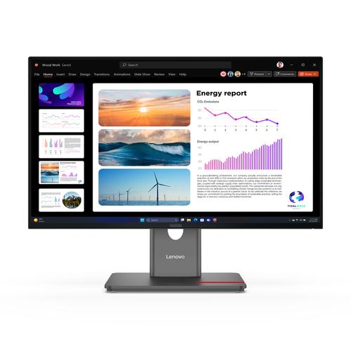 Lenovo ThinkVision P24Q-40 computer monitor 60,5 cm (23.8") 2560 x 1440 Pixels Quad HD LCD Zwart - Image 1