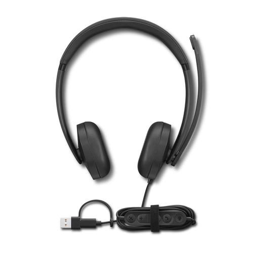 Lenovo VoIP Headset 5000 Bedraad Hoofdband Kantoor/callcenter USB Type-C Zwart - Image 3