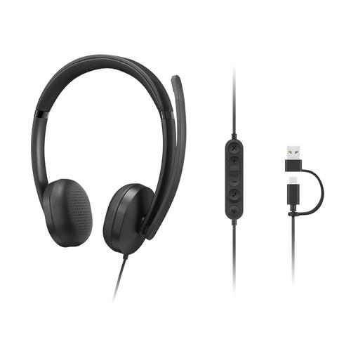 Lenovo VoIP Headset 5000 Bedraad Hoofdband Kantoor/callcenter USB Type-C Zwart - Image 6