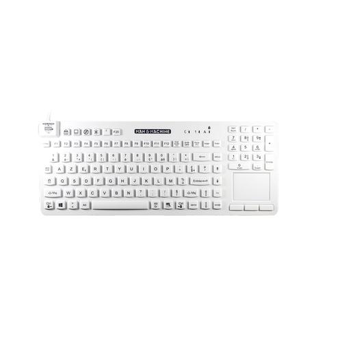 Man & Machine Really Cool Touch toetsenbord Medisch USB AZERTY Belgisch Wit - Image 1