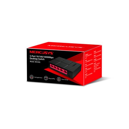 Mercusys MS105G netwerk-switch Unmanaged Gigabit Ethernet (10/100/1000) Zwart - Image 4