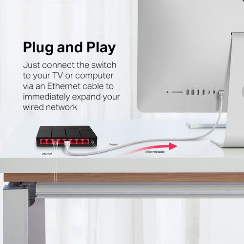 Mercusys MS108G netwerk-switch Unmanaged Gigabit Ethernet (10/100/1000) Zwart - Image 6