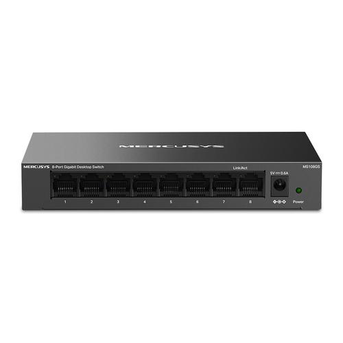 Mercusys MS108GS netwerk-switch Unmanaged Gigabit Ethernet (10/100/1000) Zwart - Image 1