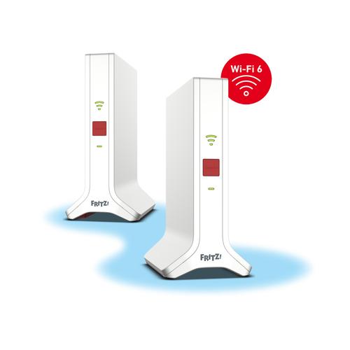 Mesh Set FRITZ! 4200 2-pack Edition International Dual-band (2.4 GHz / 5 GHz) Wi-Fi 6 (802.11ax) Rood, Wit 2x2/4x4 - Image 1