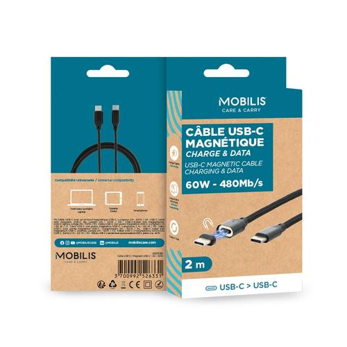 Mobilis 001350 USB-kabel USB 2.0 2 m USB C 480 Gbit/s 60 W Zwart, Grijs - Image 4