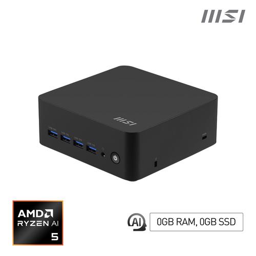 MSI Cubi Z AI 8M AMD Ryzen 5 8645HS Barebone 0.9L sized PC Zwart AMD SoC 4,3 GHz Ingebouwde luidsprekers - Image 1