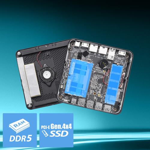 MSI Cubi Z AI 8M AMD Ryzen 7 8845HS Barebone 0.9L sized PC Zwart AMD SoC 3,8 GHz Ingebouwde luidsprekers - Image 2