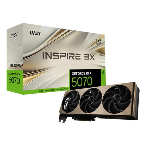MSI GeForce RTX 5070 12G INSPIRE 3X OC NVIDIA 12 GB GDDR7 - Image 1