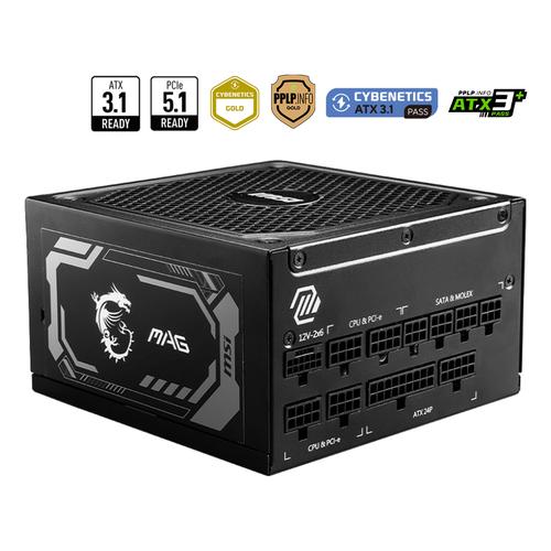 MSI MAG A1250GL PCIE5 power supply unit 1250 W 24-pin ATX ATX Zwart - Image 1
