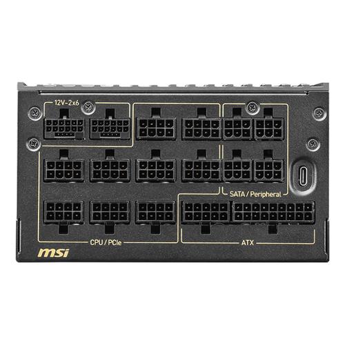 MSI MEG Ai1600T PCIE5 power supply unit 1600 W 24-pin ATX ATX Zwart - Image 2