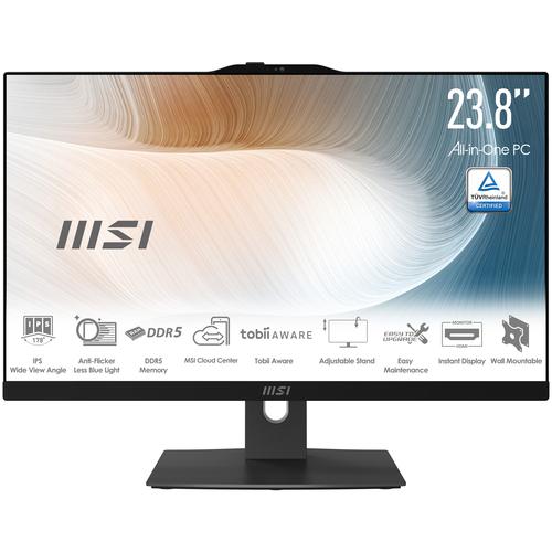 MSI Modern AM242TP 1M-1230EU Intel Core 3 100U 60,5 cm (23.8") 1920 x 1080 Pixels Touchscreen Alles-in-één-pc 8 GB DDR5-SDRAM 256 GB SSD Windows 11 Pro Wi-Fi 6E (802.11ax) Zwart - Image 1