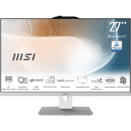 MSI Modern AM272P 1M-846EU All-in-One PC/workstation Intel Core 7 150U 68,6 cm (27") 1920 x 1080 Pixels Alles-in-één-pc 16 GB DDR5-SDRAM 1 TB SSD Windows 11 Pro Wi-Fi 6E (802.11ax) Wit - Image 1