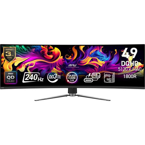 MSI MPG 491CQPX QD-OLED computer monitor 124,5 cm (49") 5120 x 1440 Pixels Dual QHD Zwart - Image 1