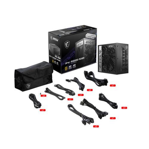 MSI MPG A1000G PCIE5 power supply unit 1000 W 20+4 pin ATX ATX Zwart - Image 5