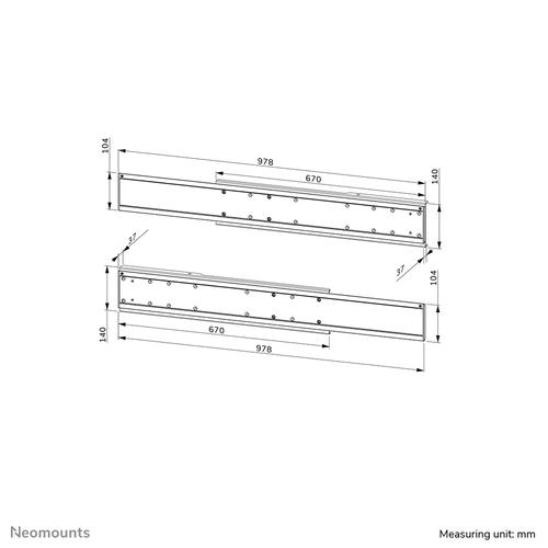Neomounts ADM-875BL2 Dual screen adapter 42-65 - Image 8