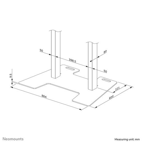 Neomounts AFP-875BL Vloerplaat - vastzetbaar - Image 4