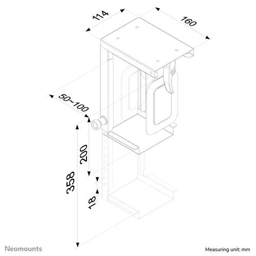 Neomounts CPU-D075BLACK CPU houder - max 10 kg - universeel - Image 3