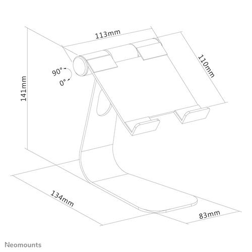 Neomounts DS15-050SL1 Tablet standaard tot 11" - opvouwbaar - universeel - Image 2
