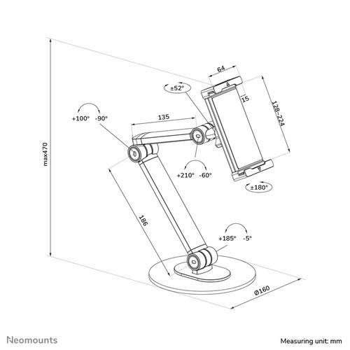 Neomounts DS15-550WH1 Tablet standaard 4.7-12.9" - universeel - Image 5
