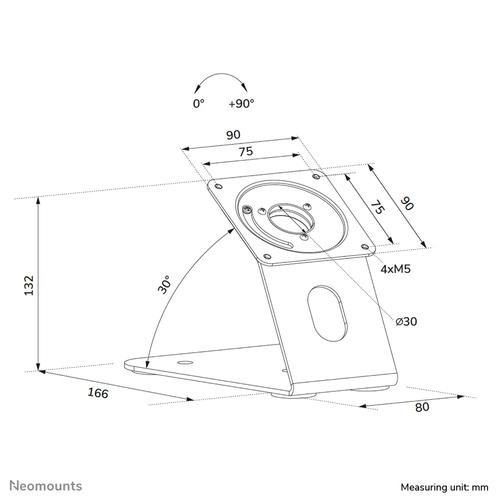 Neomounts DS15-629BL1 Tablet standaard bureau en wand - max 3 kg - Image 3