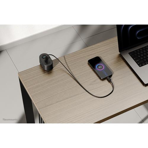 Neomounts DS22-840BL6 Bureaucontactdoos met klem en USB-C en USB-A poorten - Quick-charge - Image 6