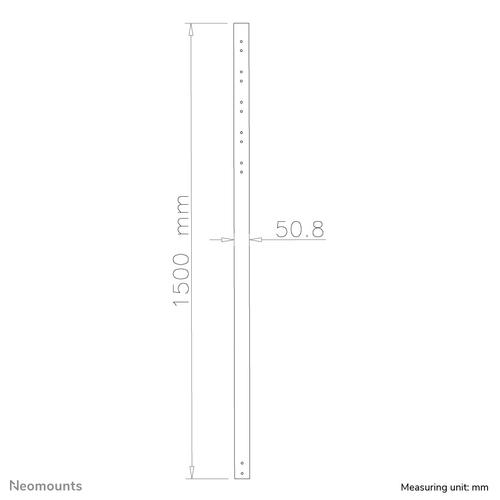 Neomounts FPMA-CP150BLACK Verlengbuis TV-beugel plafond - h 150 cm - Image 3