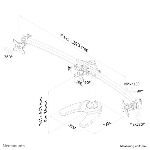 Neomounts FPMA-D700DD3 Monitorstandaard 10-27 - Image 6