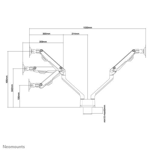 Neomounts FPMA-D750DSILVER Monitorarm 10-32" - gasveer - Topfix - Image 7