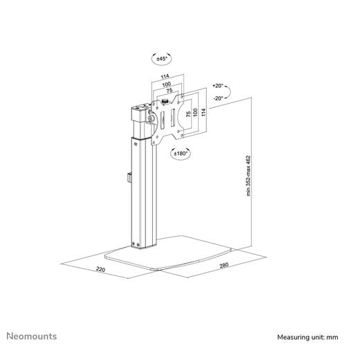 Neomounts FPMA-D865BLACK Monitorstandaard 10-32" - gasveer - Image 10
