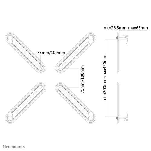 Neomounts FPMA-VESANON VESA-adapter 10-27 - Image 2