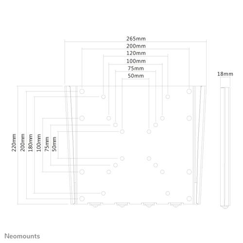 Neomounts FPMA-W110BLACK TV-beugel wand 10-40" - ultra-vlak - Image 4