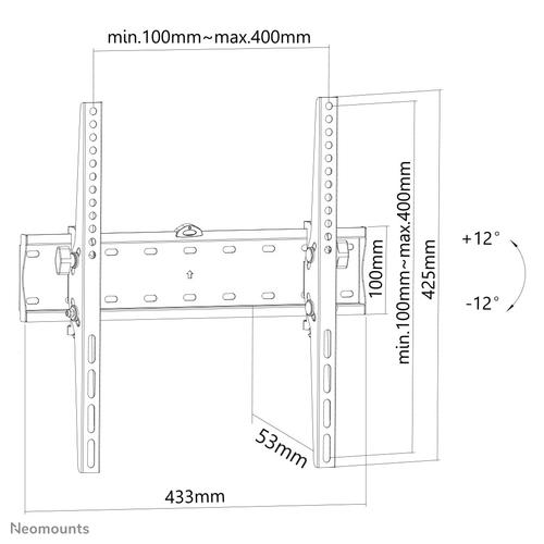 Neomounts FPMA-W350BLACK TV-beugel wand 32-55" - kantelbaar - Image 7