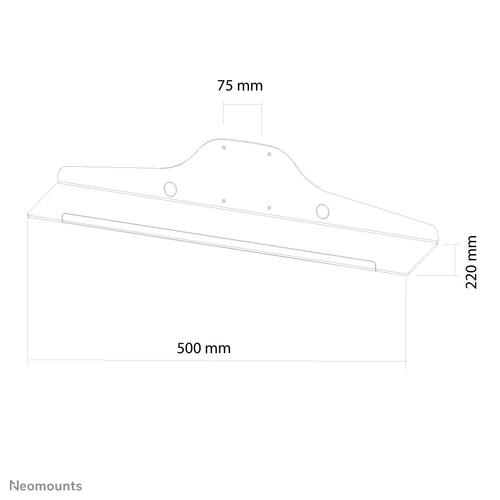 Neomounts KEYB-V050 Toetsenbord-/muishouder - b 50 cm - Image 3