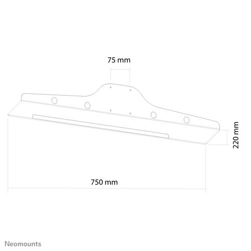 Neomounts KEYB-V100 Toetsenbord-/muishouder - b 75 cm - Image 3