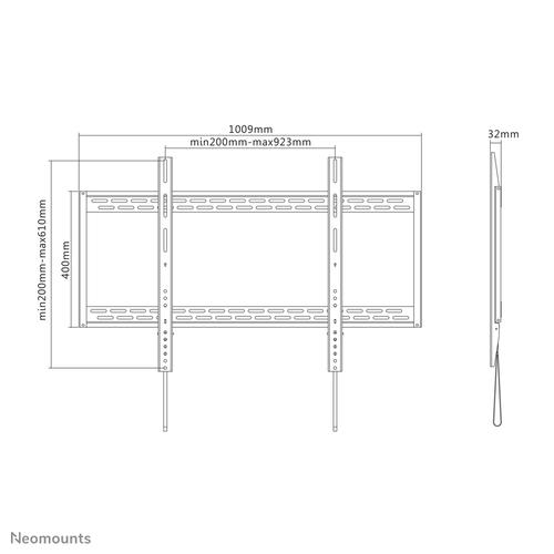 Neomounts LFD-W1000 TV-beugel wand 60-100" - vlak - Image 7
