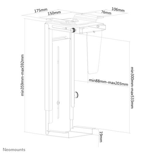 Neomounts NM-CPU100BLACK CPU houder - draaibaar - max 10 kg - universeel - Image 9