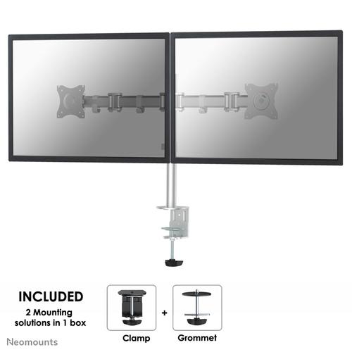 Neomounts NM-D135DSILVER Monitorarm 10-27 - Image 1